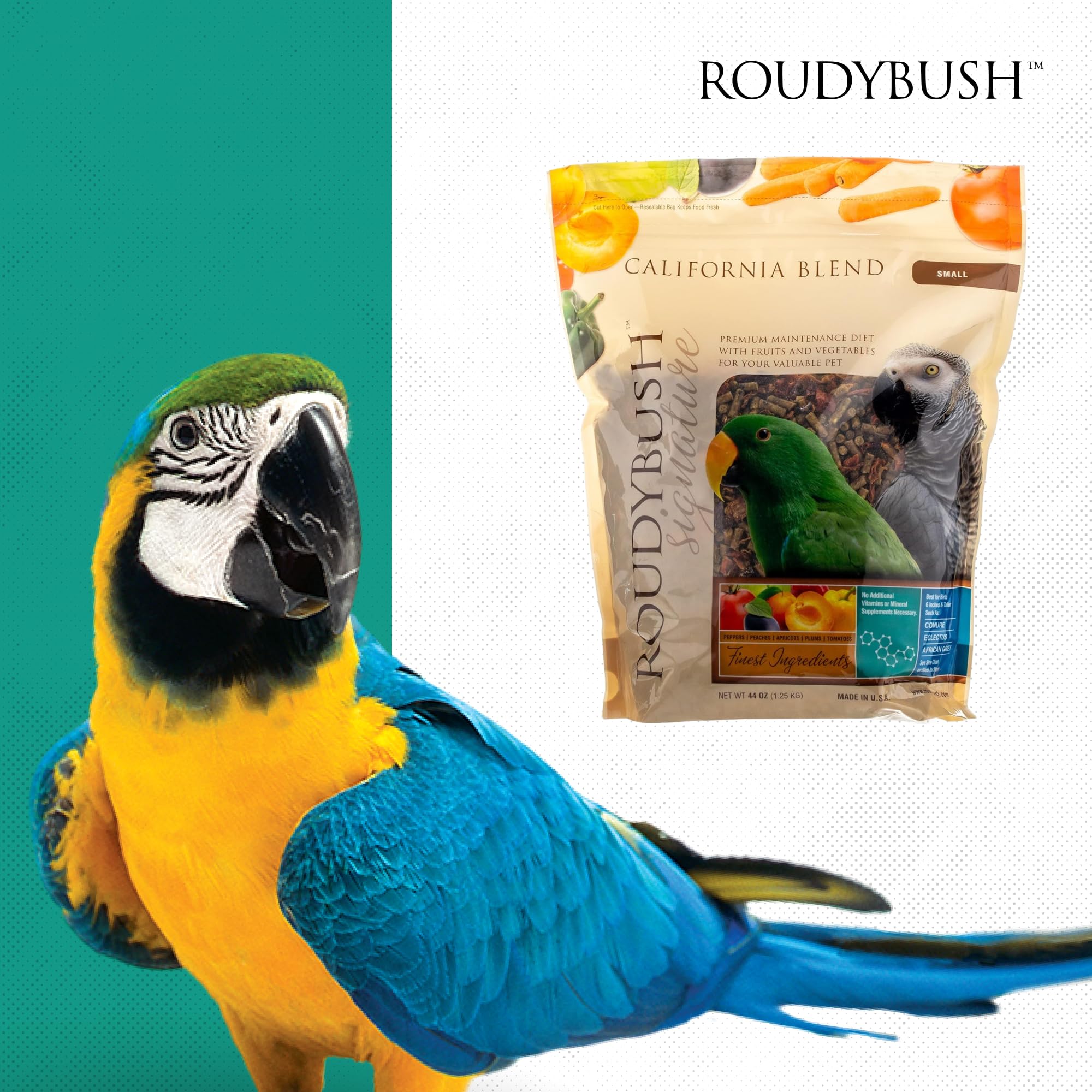 Roudybush California Blend, utilisation quotidienne, simple et pratique pour le nourrissage.