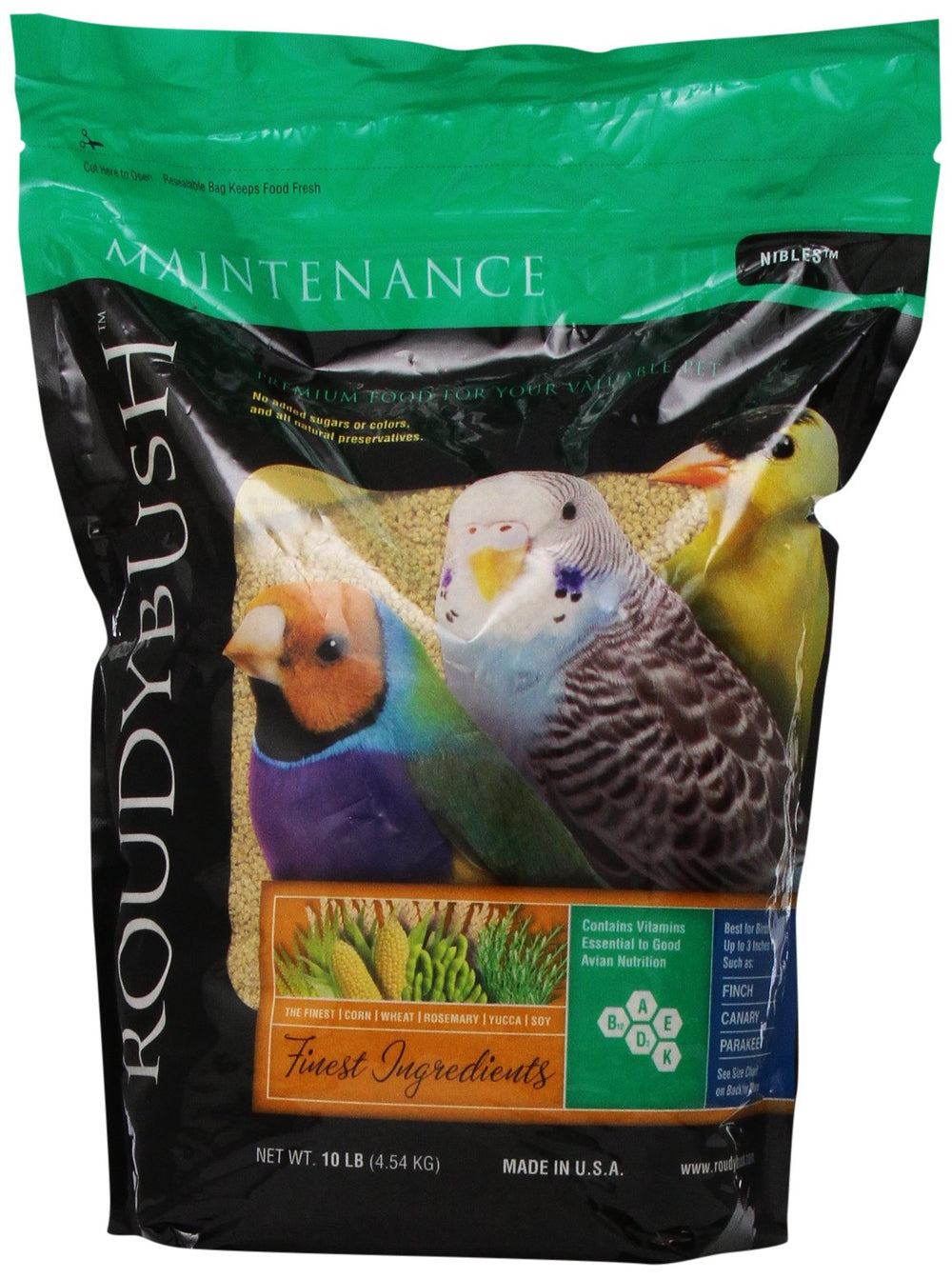 RoudyBush Morceaux croquants quotidiens pour oiseau de compagnie, nutrition équilibrée.
