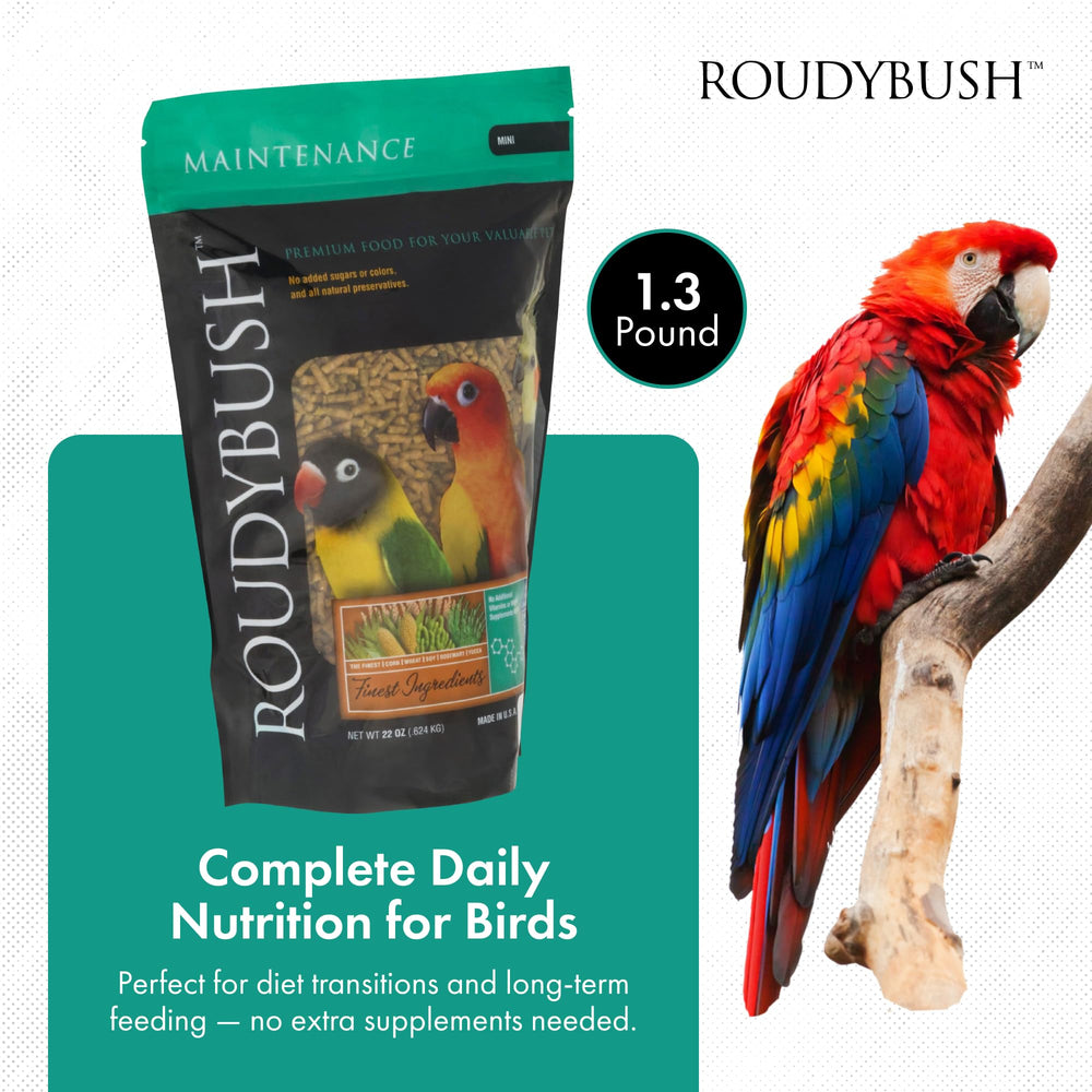 RoudyBush pellets texture croustillante pour stimulation masticatoire.