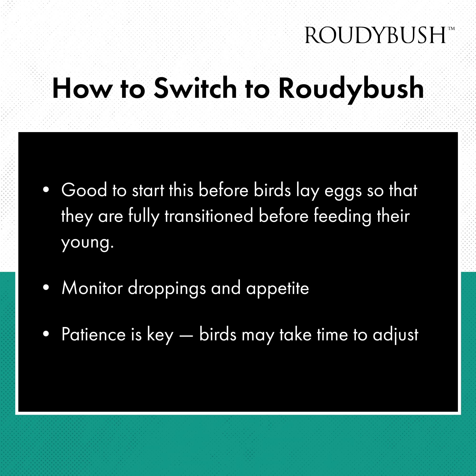 RoudyBush Senior Diet réduction des déchets – pelletisation efficace.