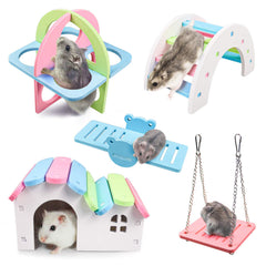 Roundler maison arc-en-ciel: refuge sécurisé et coloré pour hamsters nains.
