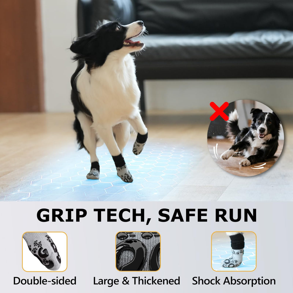 Ensemble de quatre chaussettes RouWinne pour chien, pratique et économique