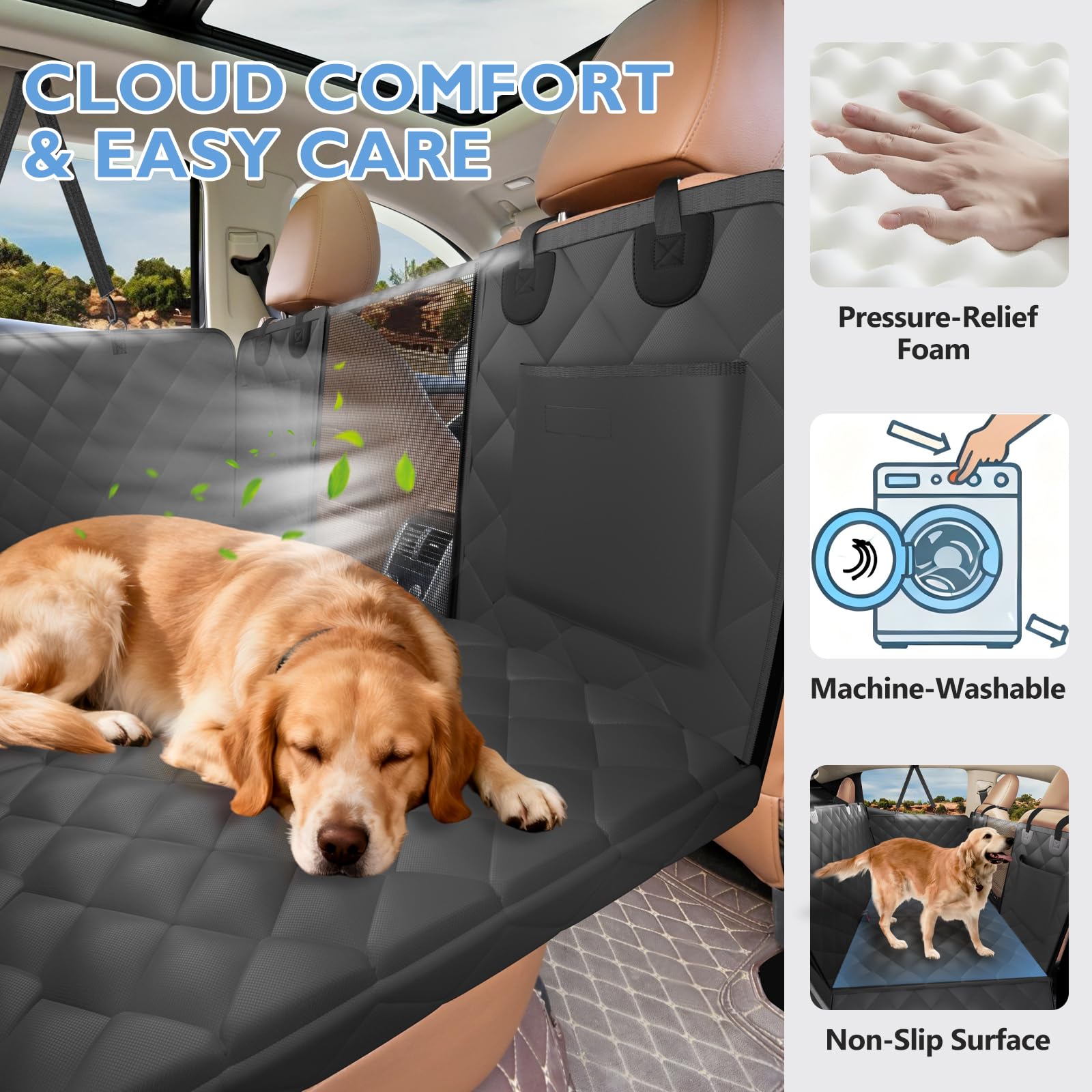 ROUWINNE espace-chien-agrandi: permet à votre chien de s'étirer confortablement.
