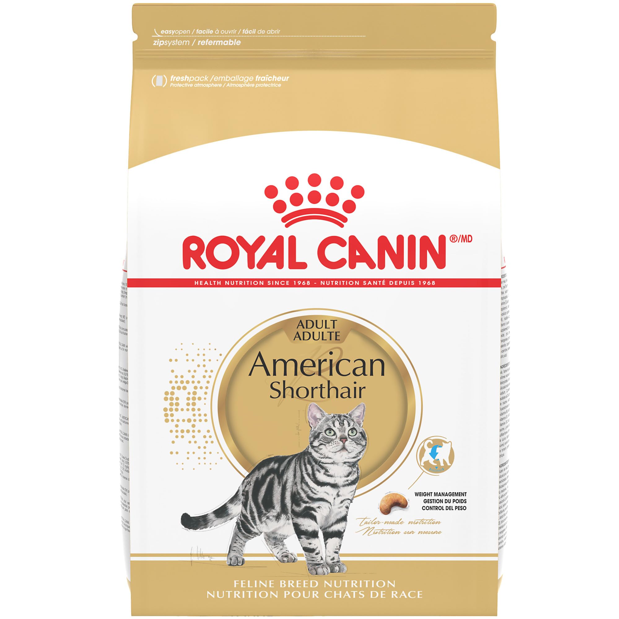 Royal Canin American Shorthair Adulte – sac pratique pour une alimentation adaptée.