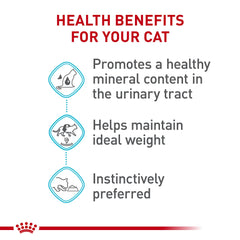 Boîte Royal Canin chat urinaire montrant tranches fines prêtes à servir