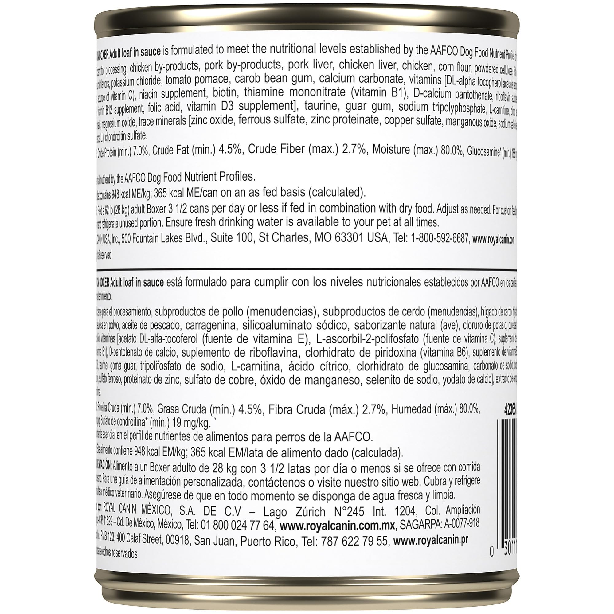 Peut être servi seul ou mélangé avec les croquettes sèches Boxer.