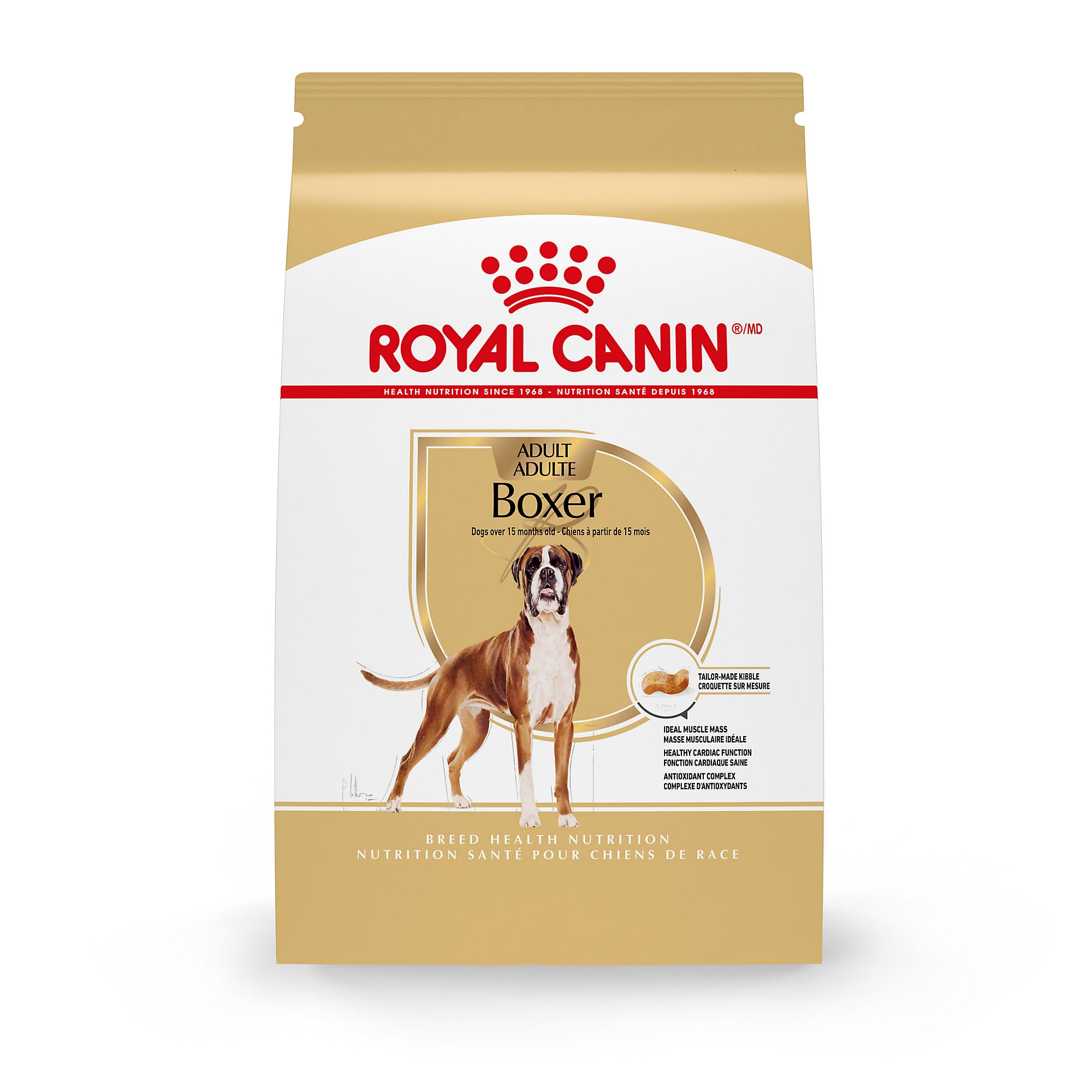 Boxer Adulte ROYAL CANIN sac croquettes ondulées facilitant la prise au museau court