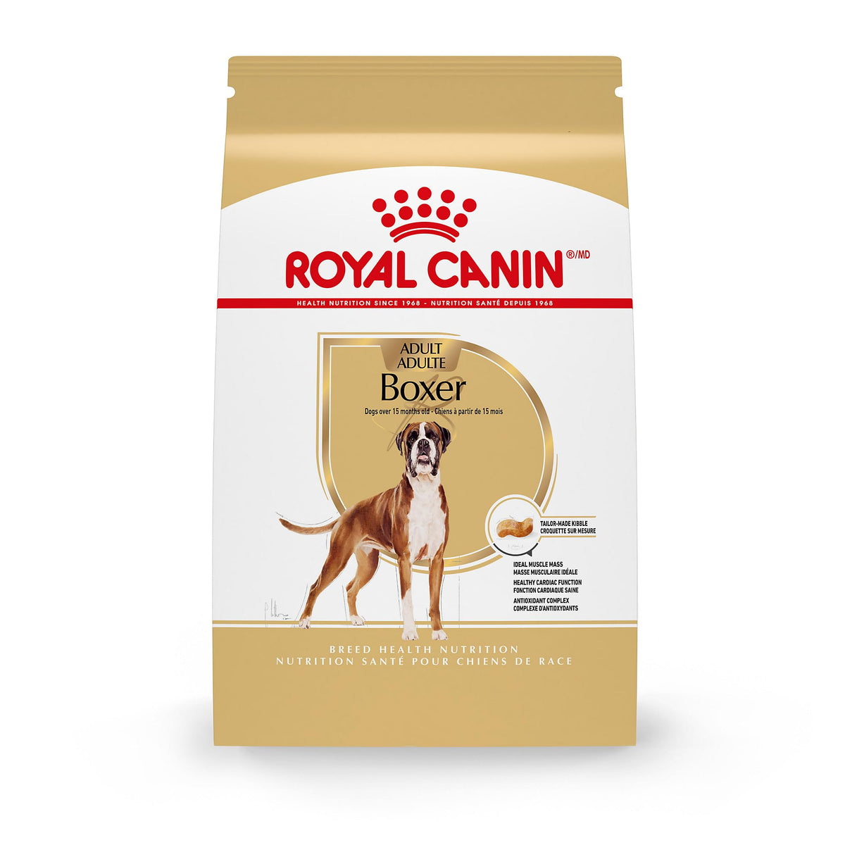 Boxer Adulte ROYAL CANIN sac croquettes ondulées facilitant la prise au museau court