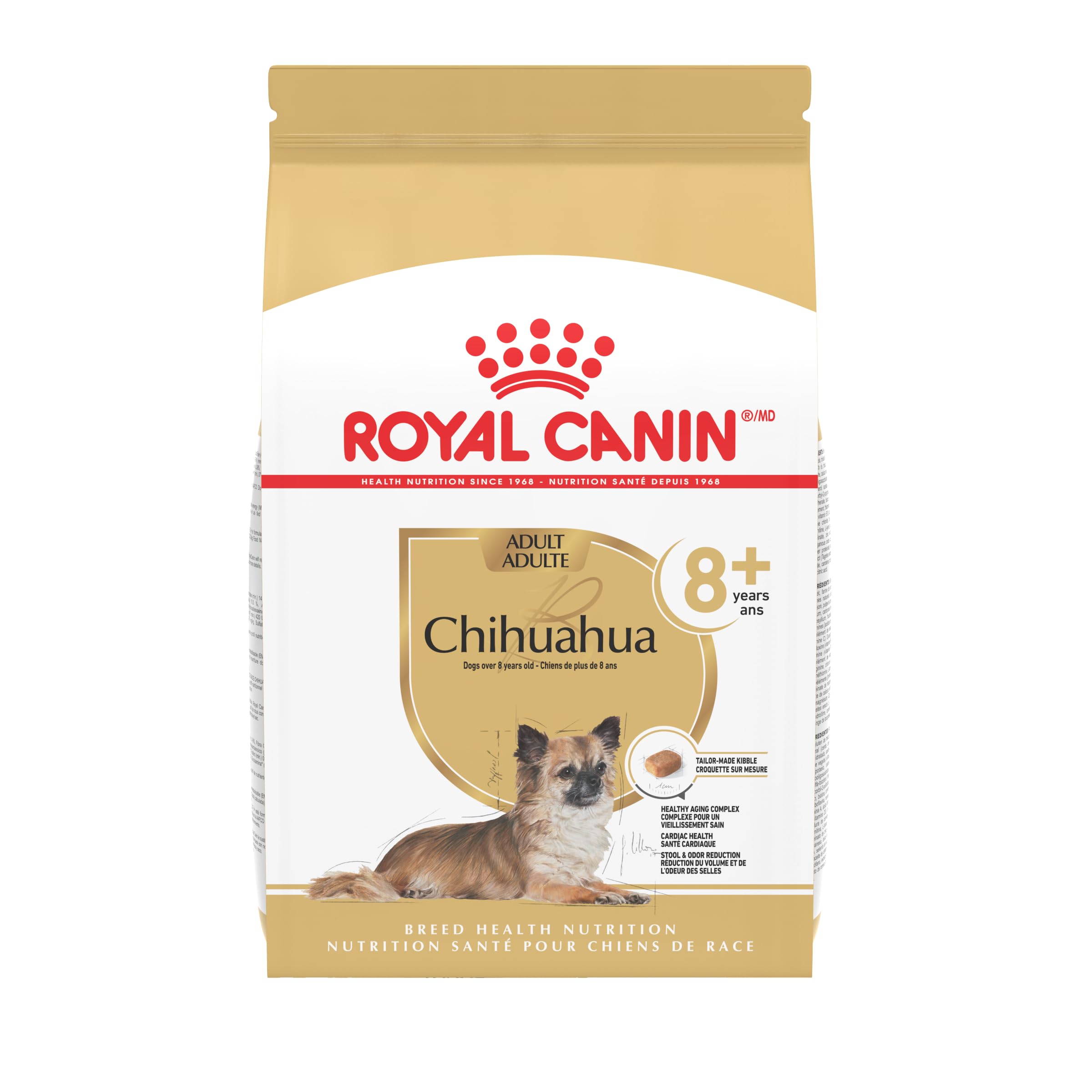 Royal Canin Chihuahua Adult 8+ emballage clair pour chien senior