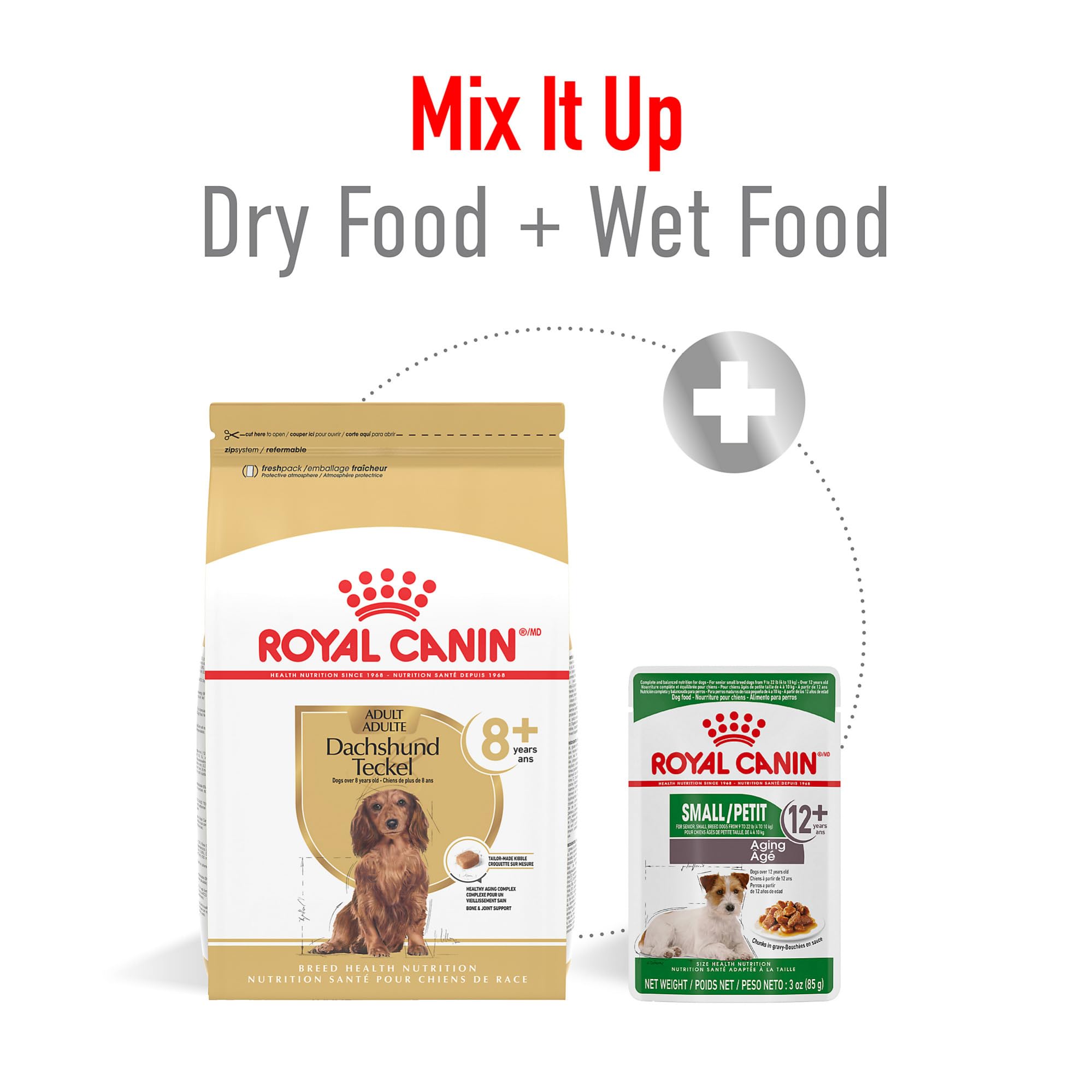 Royal Canin Dachshund 8+ gestion du poids grâce à des calories ajustées