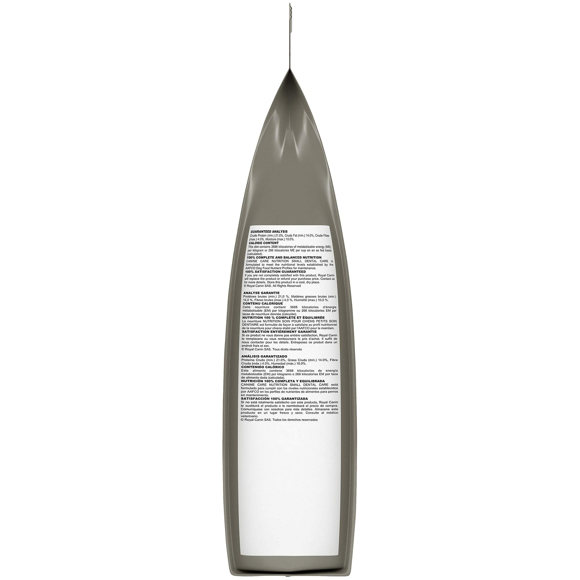 Texture de croquettes simulant le brossage dentaire pour petites dents.