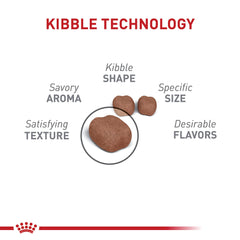 Royal Canin texture croquettes: effet brossage pendant la mastication.