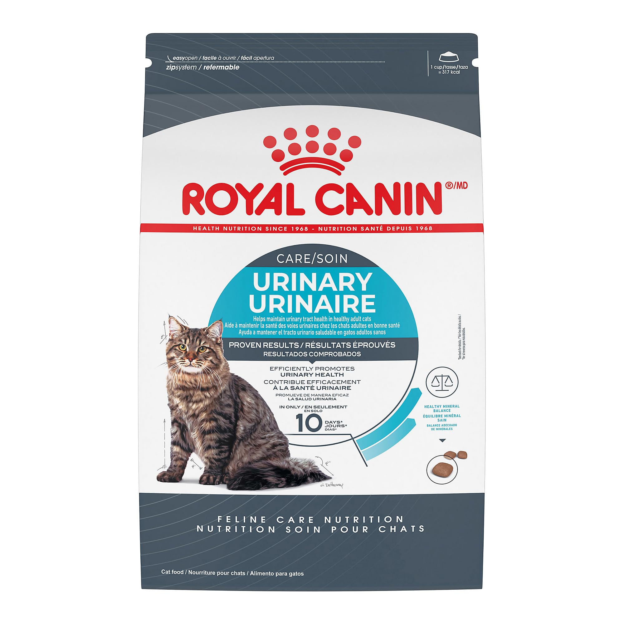 Royal Canin Félin Urinaire croquettes 6 livres, soutien potentiel à l'équilibre urinaire.