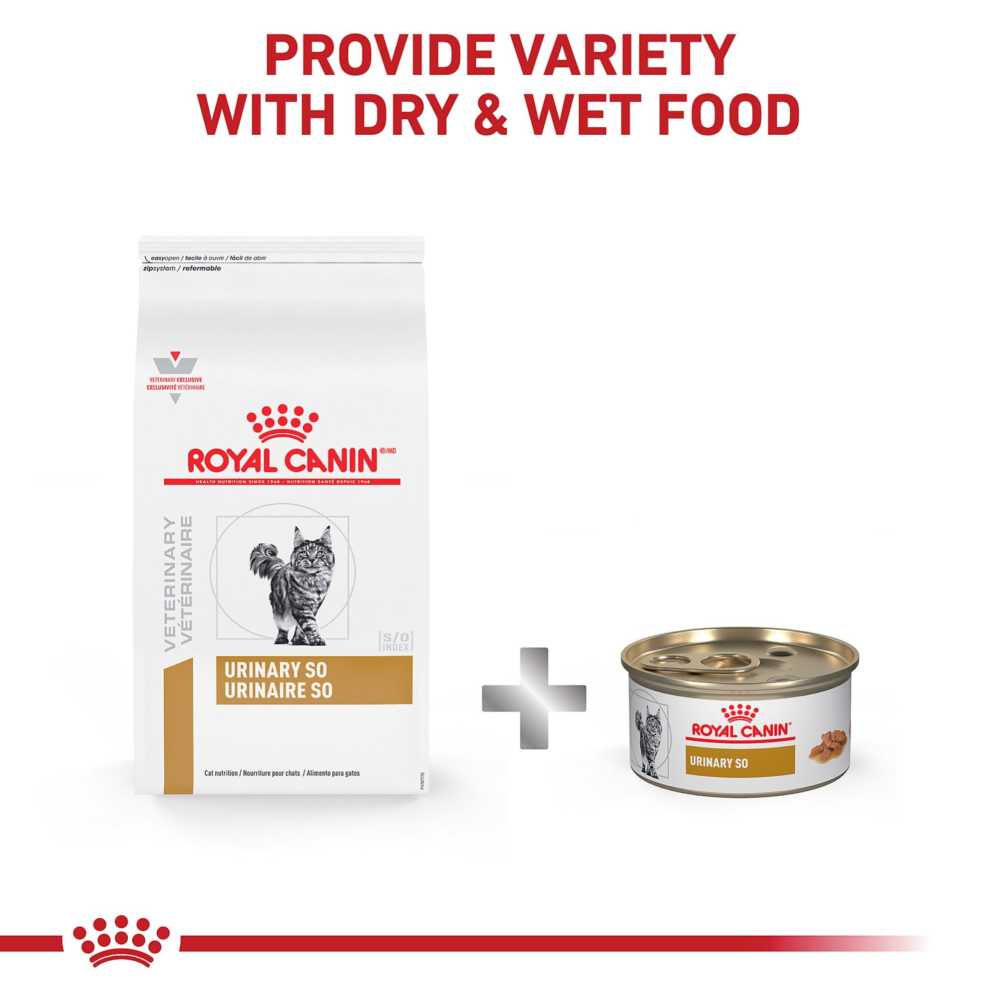 Mention AAFCO sur l'emballage Royal Canin Feline Urinary So Dry.