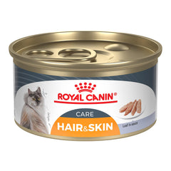 Emballage pratique de Royal Canin Hair & Skin Care Loaf en Sauce pour chat adulte.