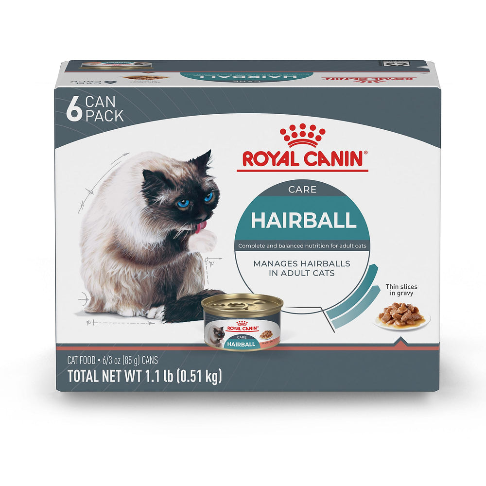 Royal Canin Hairball Care image prise-en-pack, solution pratique pour chats adultes sensibles aux boules de poils.