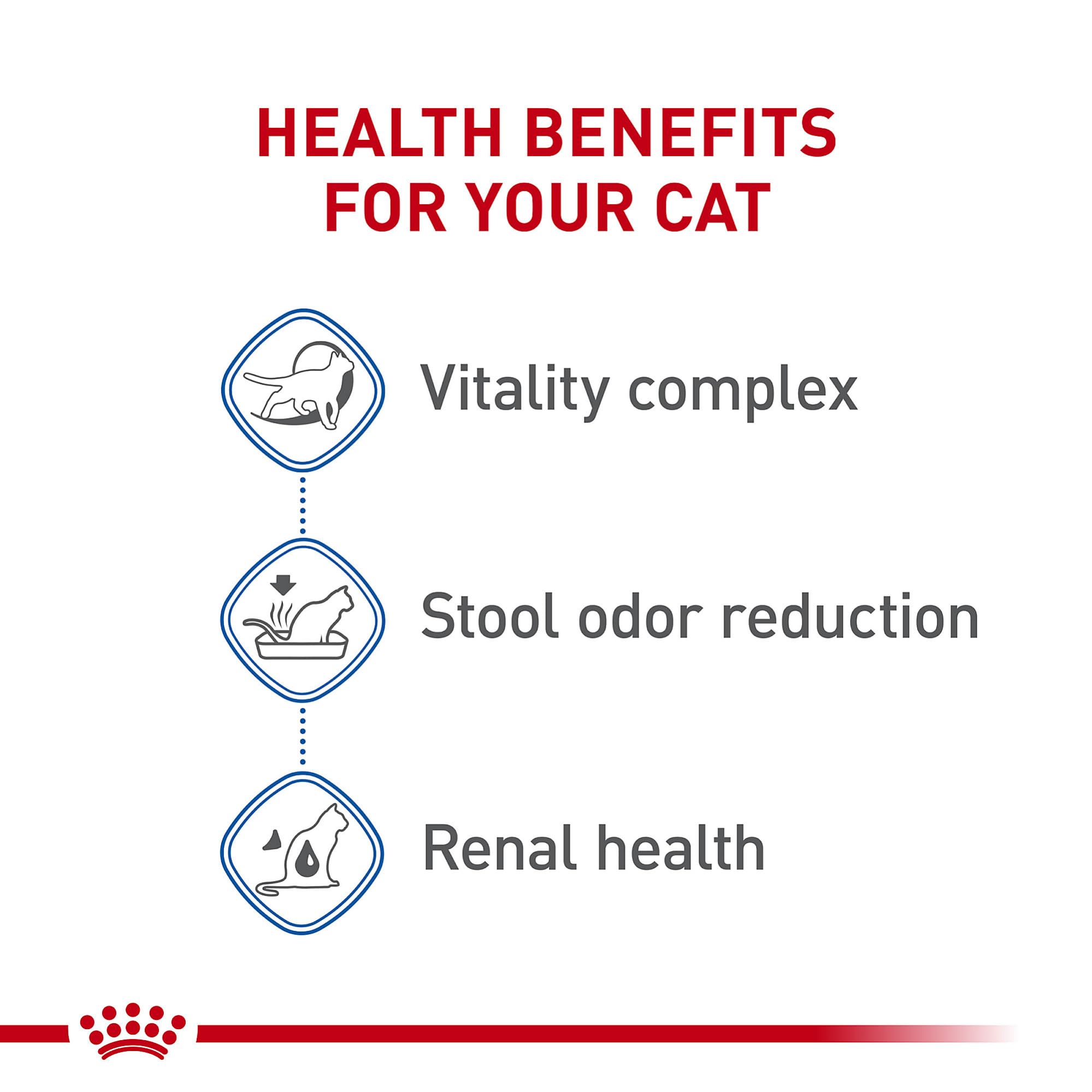 Texture des croquettes ROYAL CANIN Indoor 7+ facilitant la mastication des seniors.