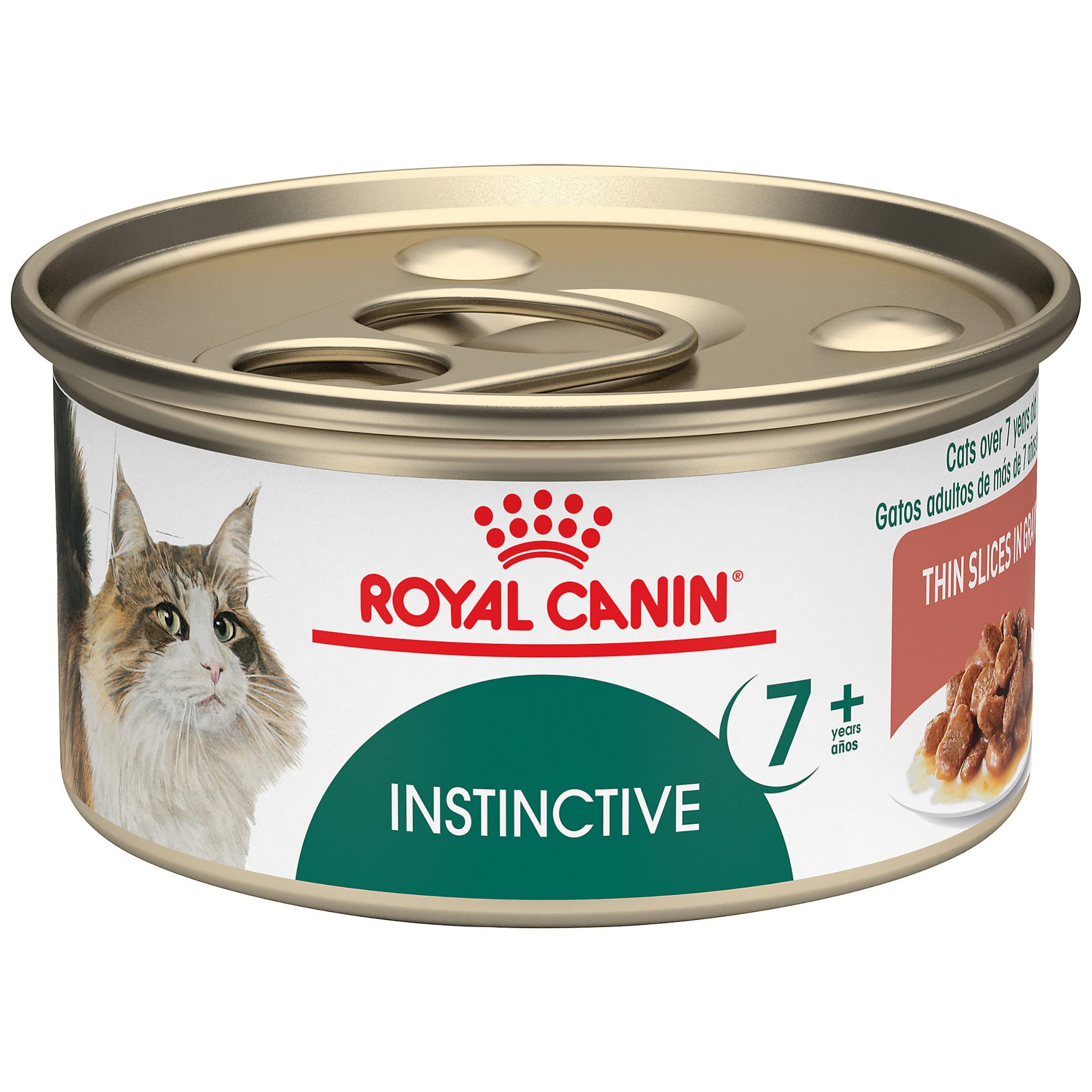 Royal Canin Instinctif 7+ tranches minces en sauce; soutien potentiel digestion chez chats âgés