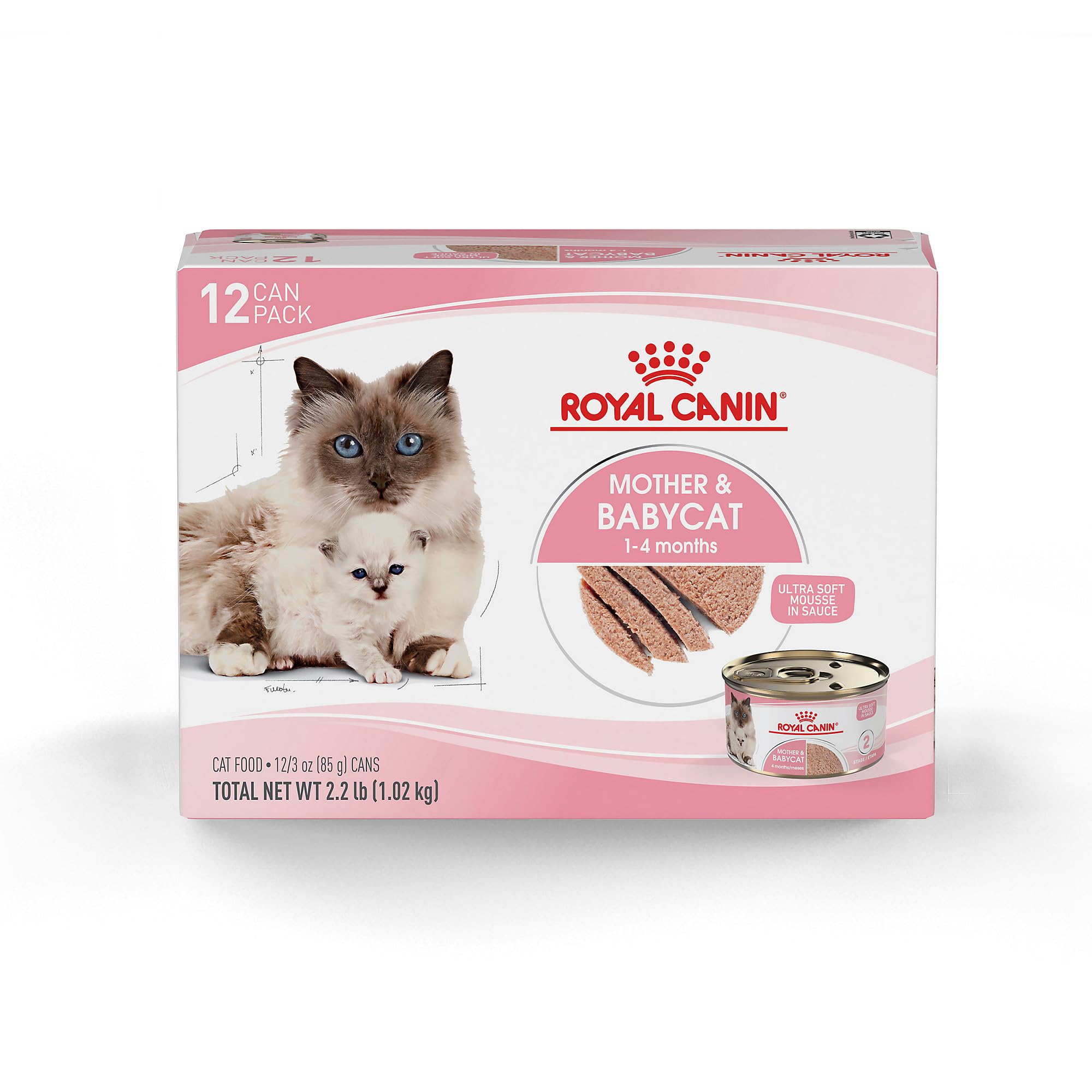 Royal Canin Mother & Babycat, conserve chaton en mousse facilite transition lait-vers-solide