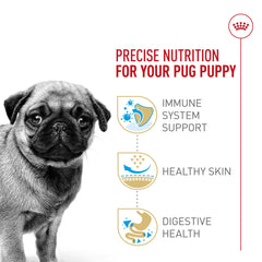 Royal Canin Pug Puppy, soutien immunitaire grâce aux antioxydants.
