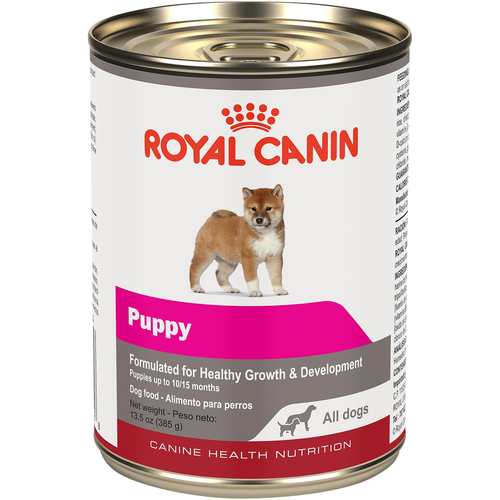 ROYAL CANIN pâté en sauce pour chiots dans un bol, texture appétente.