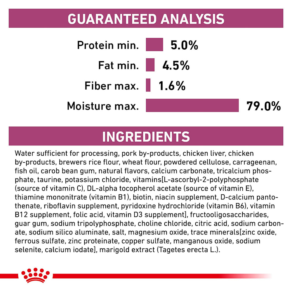 Royal Canin Régime vétérinaire canin - texture en sauce qui stimule l’appétit.