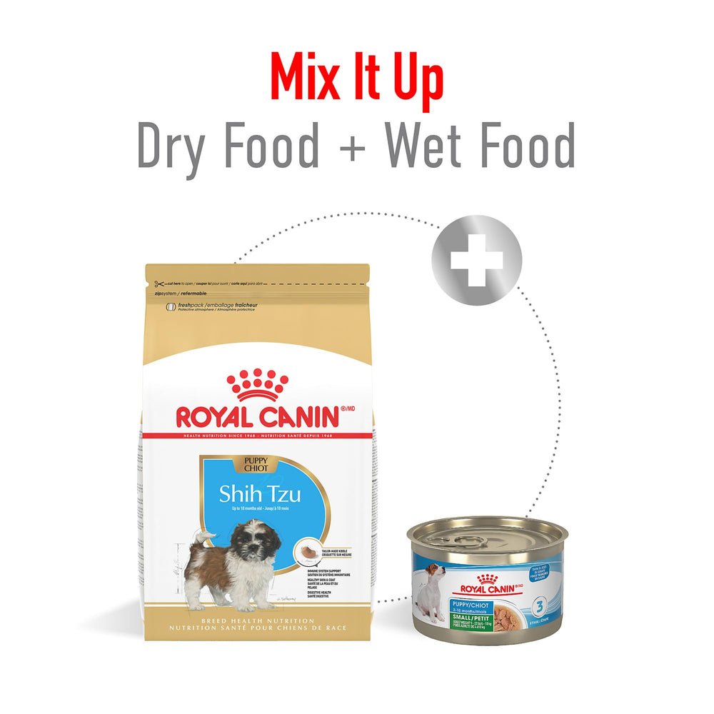 Royal Canin Shih Tzu Puppy, probiotiques et protéines de haute qualité.