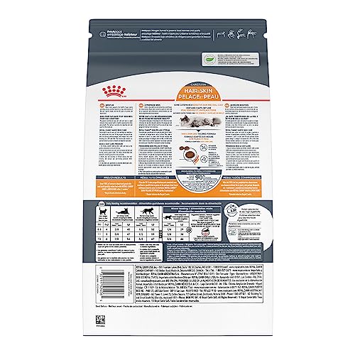 Texture des croquettes ROYAL CANIN Hair & Skin Care visible et appétente.