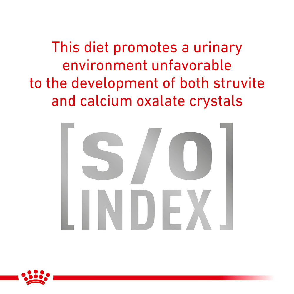 Texte nutritionnel sur l’emballage Urinary SO, détails sur les composants.