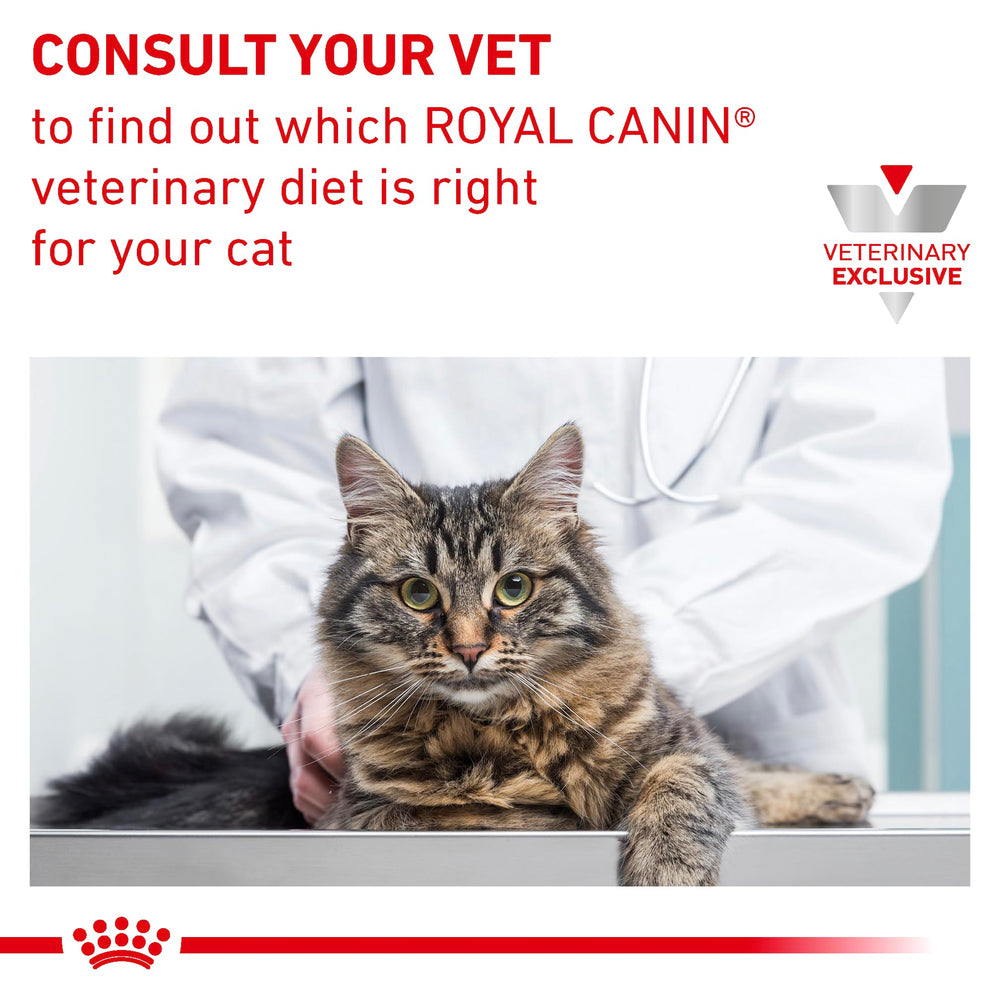 Utilisation sous prescription vétérinaire: Royal Canin Feline HP.