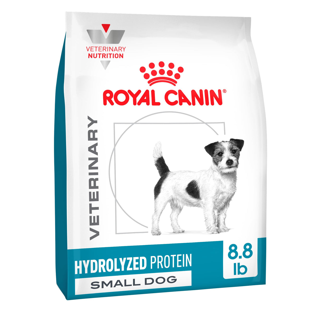 Royal Canin Veterinary Diet hydrolysée pour petits chiens, croquettes adaptées soutenant la digestion.