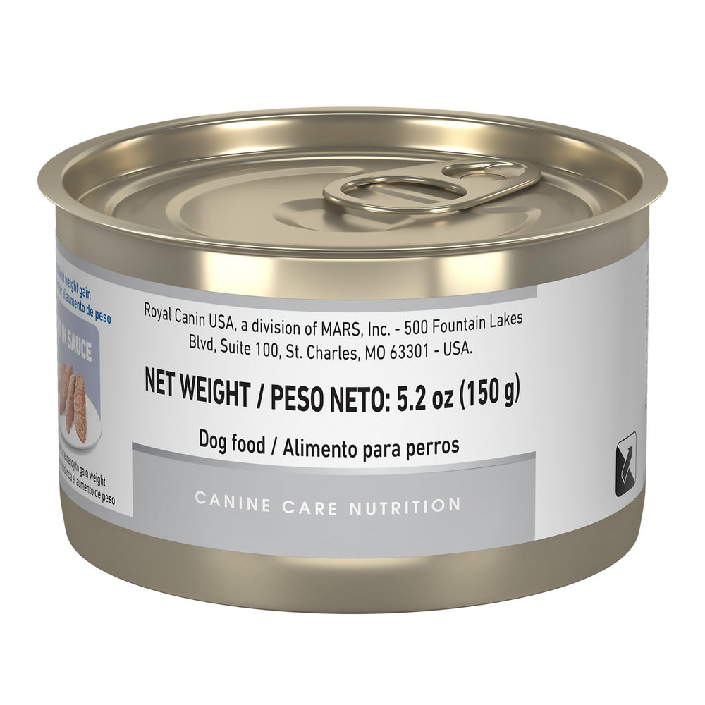 Étiquette Weight Care de Royal Canin montrant les informations nutritionnelles.