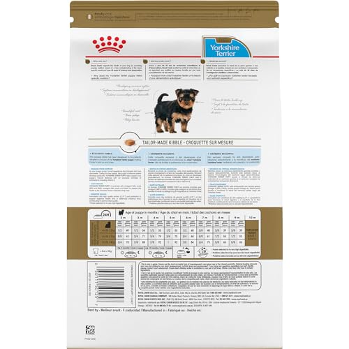 Croquettes Royal Canin forme crunch adaptée museau court chiot yorkshire.