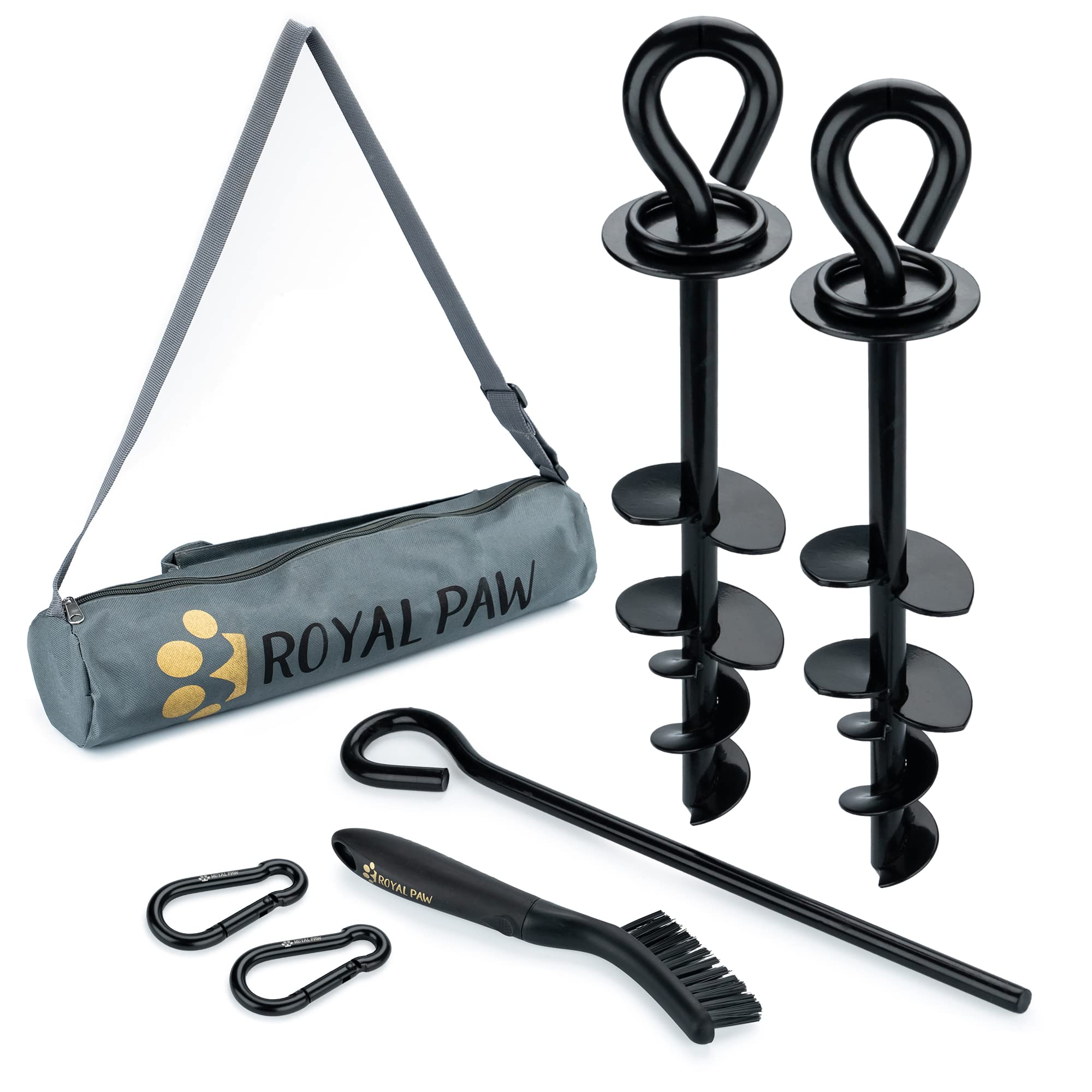 ROYAL PAW – Piquet d’ancrage pour chien lourd offrant stabilité sur terrain varié.