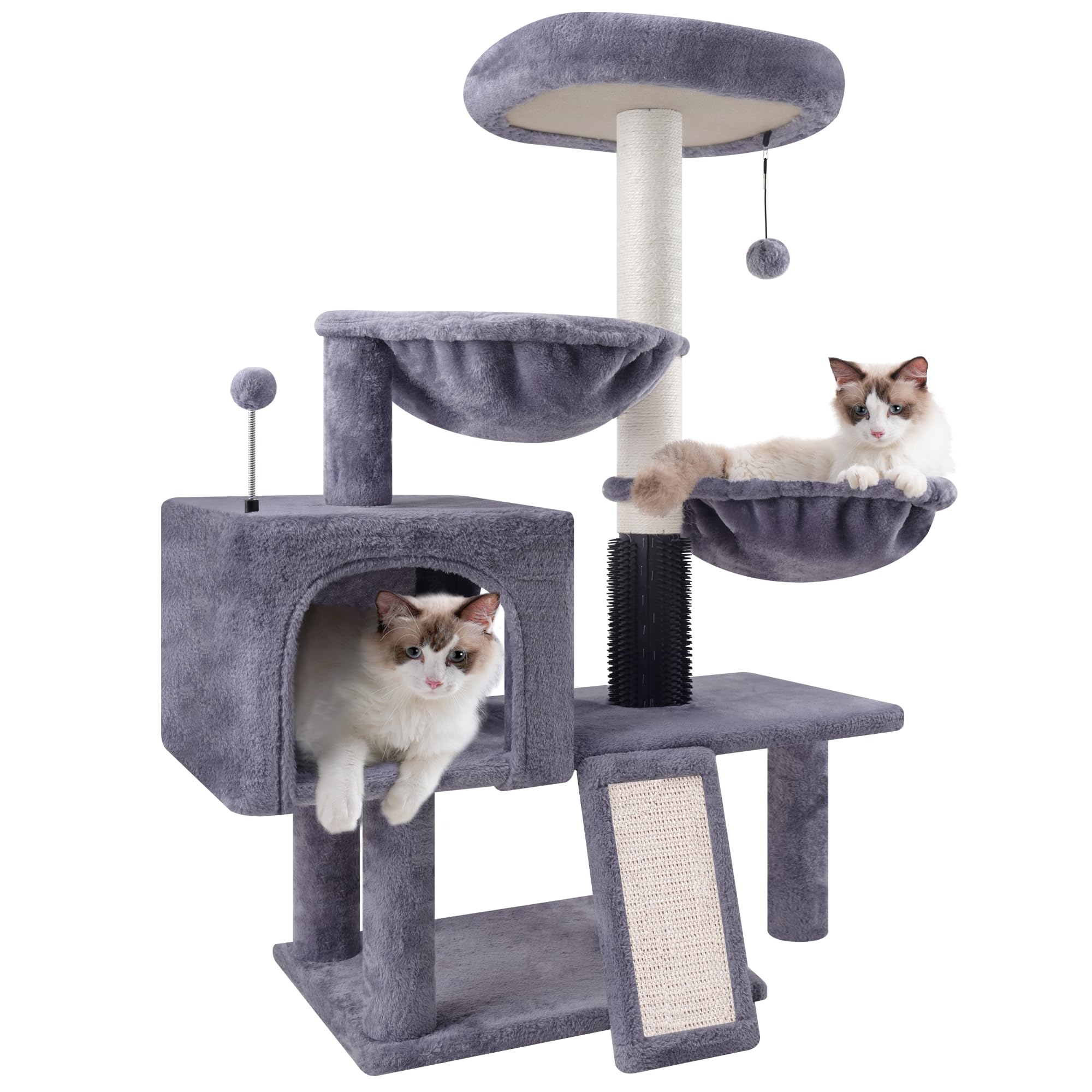 Roypet Arbre à chat: tapis de griffes gris pour protéger le mobilier et solliciter les pattes.