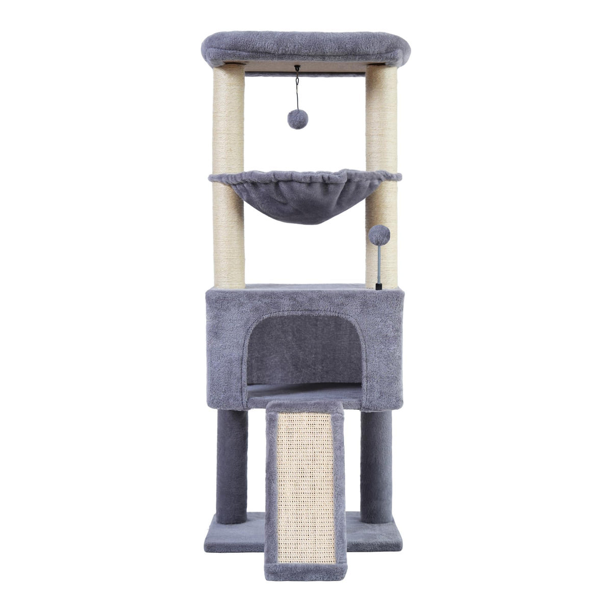 Roypet arbre-chat design 43-3 face avant : structure élégante pour jouer et observer.