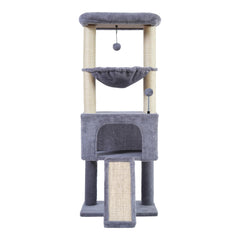 Roypet arbre-chat design 43-3 face avant : structure élégante pour jouer et observer.