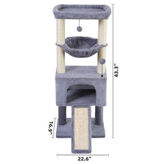 Roypet arbre-chat design 43-3 structure escaliers : accès facile et stimulant pour chats.