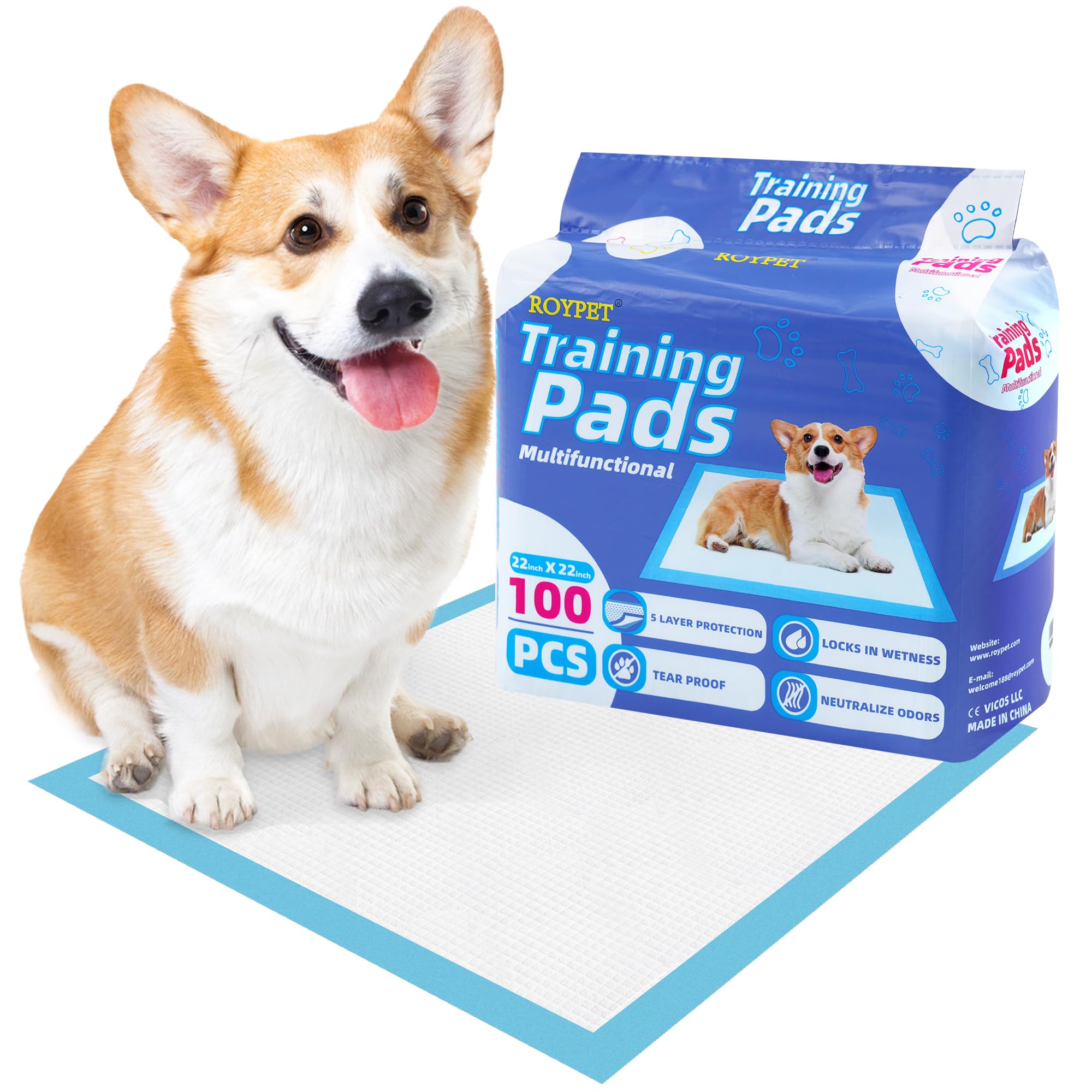 Roypet tapis d_entraînement chiots – usage polyvalent pour chiots, chiens âgés et voyages