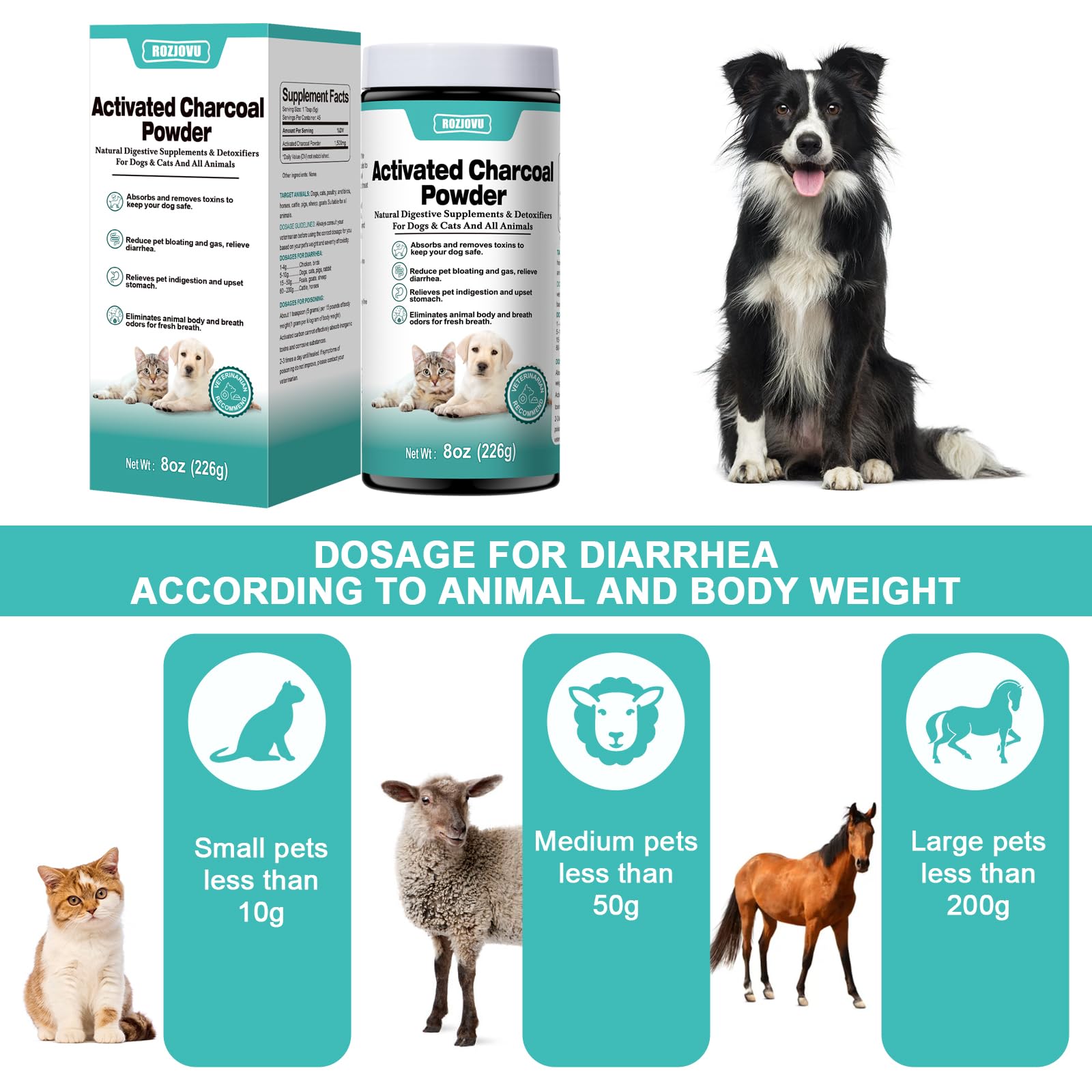 ROZJOVU Kit Soin Urgence Animaux — contenu prêt à l’emploi pour premiers secours.