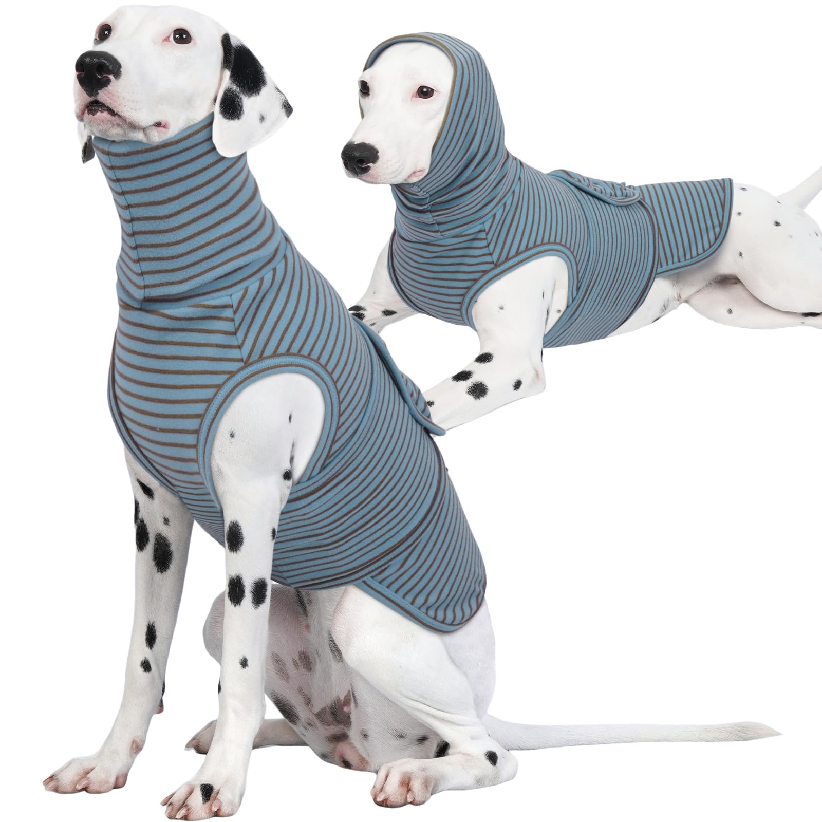 ROZKITCH chemise de compression pour chien bleu rayé, pour favoriser le calme lors des trajets