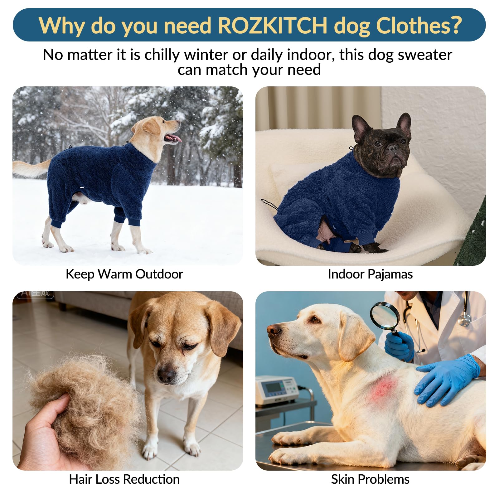 rozkitch design quatre pattes pour une couverture plus complète.