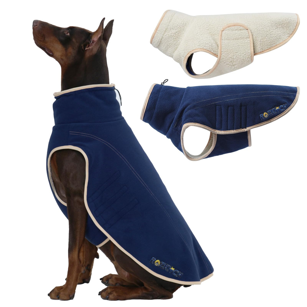ROZKITCH manteau grand-doux-polaire pour chien, chaleur durable