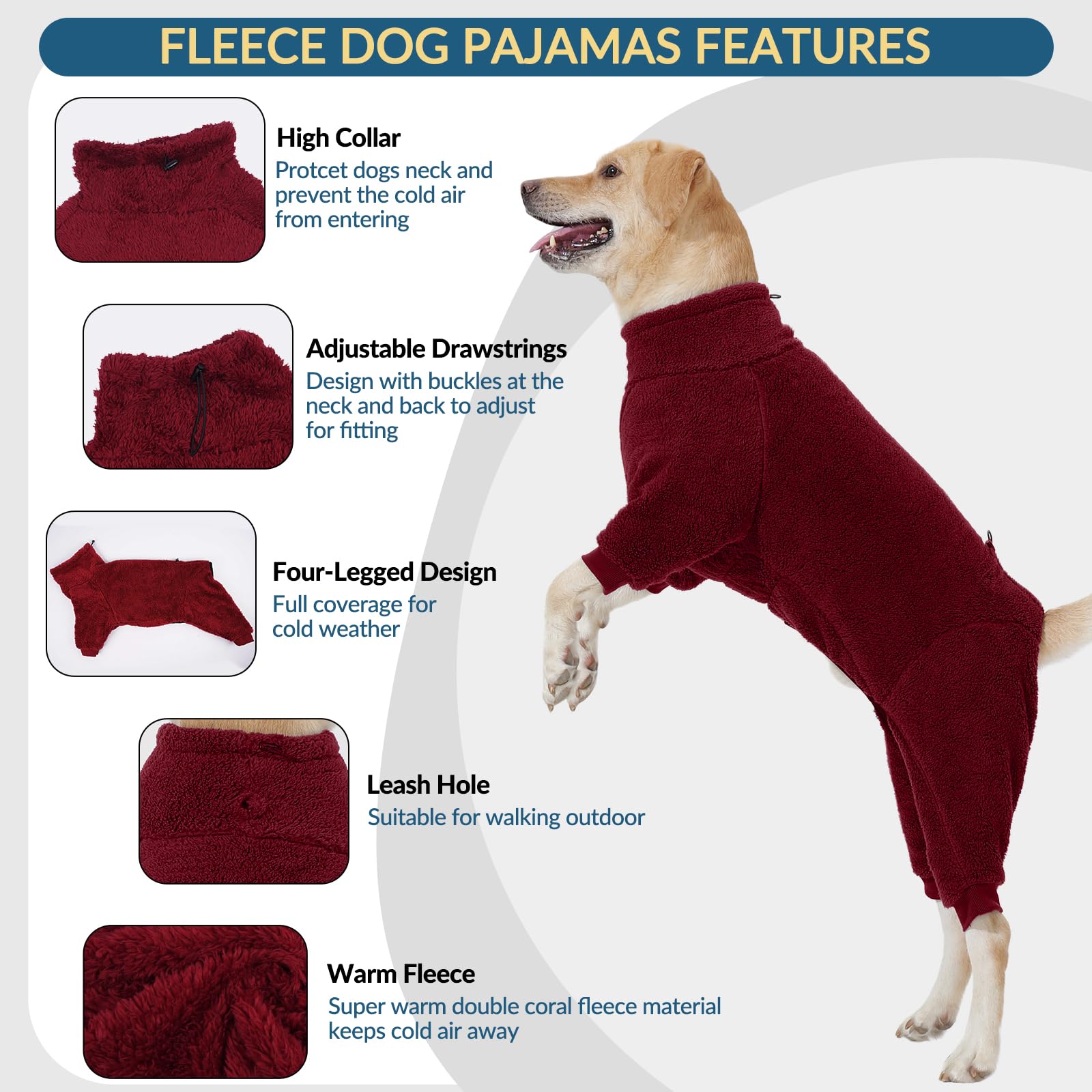 ROZKITCH pull hiver chien-col roulé: col ajustable pour plus de chaleur