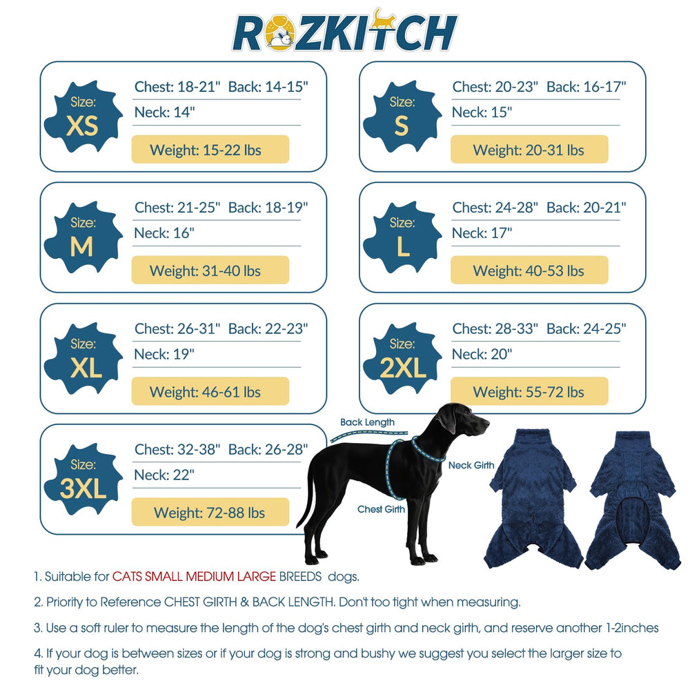 rozkitch pyjama chien grand col haut chaleur enveloppante pour l'hiver.