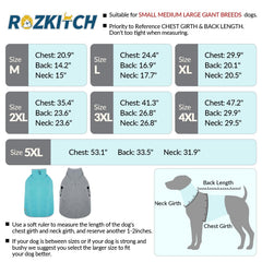ROZKITCH veste hivernale grand-danois bleu-vert, protection contre le vent pendant les sorties