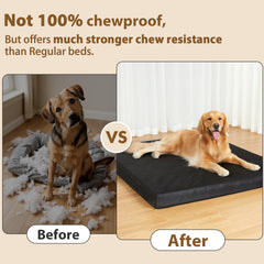 Tapis imperméable et durable protégeant la mousse du lit pour chien.