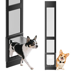 Porte-chien Rseord pour porte-glissante avec ouverture pratique pour animal domestique.