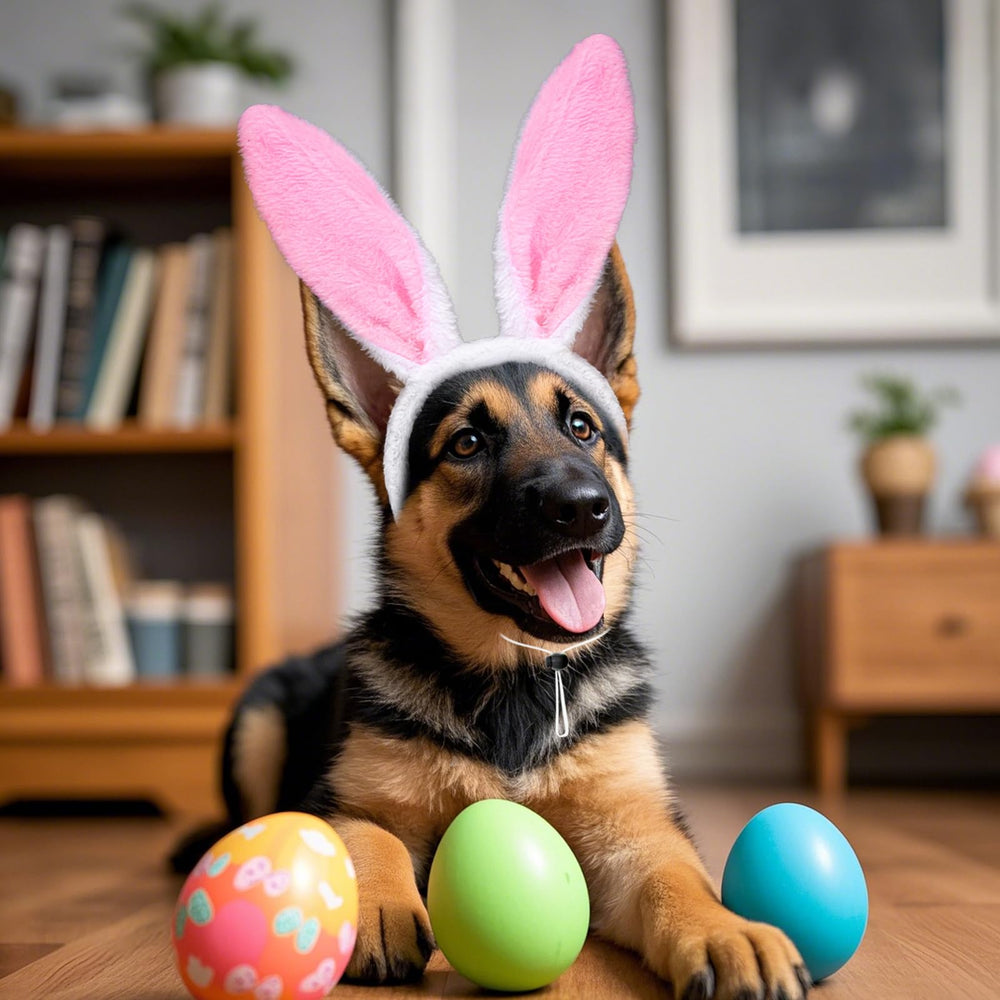 Rthjsfj déguisement lapin Pâques chien rose, pratique et rapide à mettre.