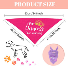 Bandana RTTLALUO chien Noël princesse rose, air festif et confortable.
